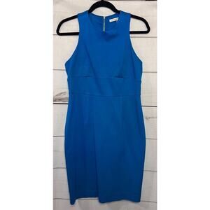 Trina Turk Size 8 Blue Dress Zipper Accent